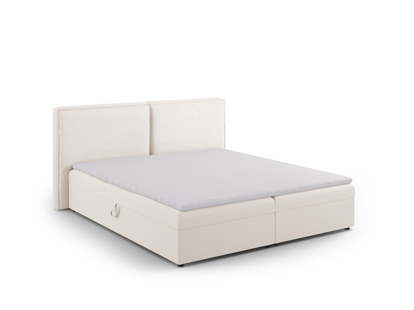 Cosmopolitan Design kontinentalsäng, "Arendal", 166 × 210 × 100 cm, Megan, svarta plastben