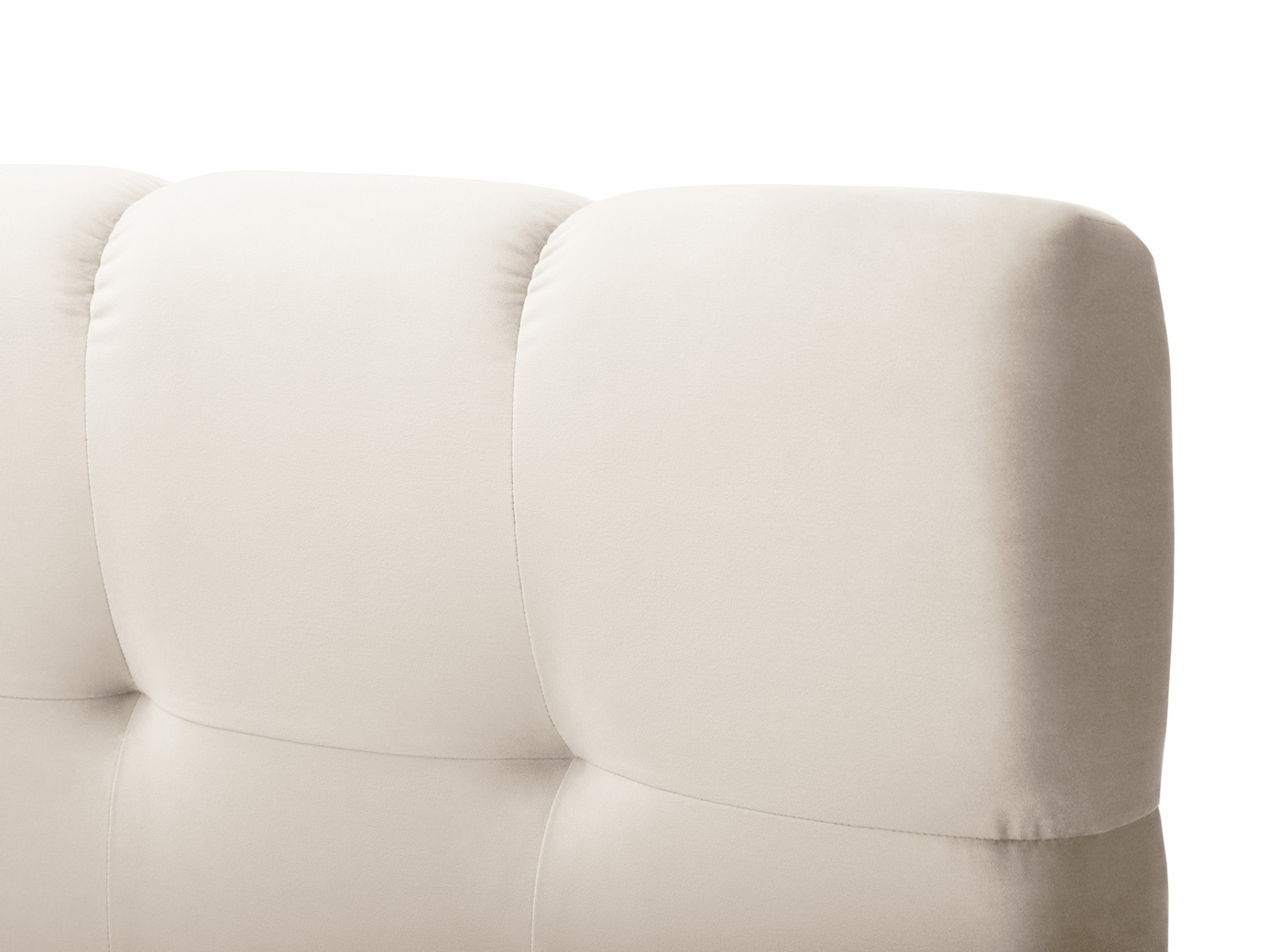 Cosmopolitan Design kontinentalsäng, "Bali", 180 × 210 × 125 cm, Bluvel, svarta plastben
