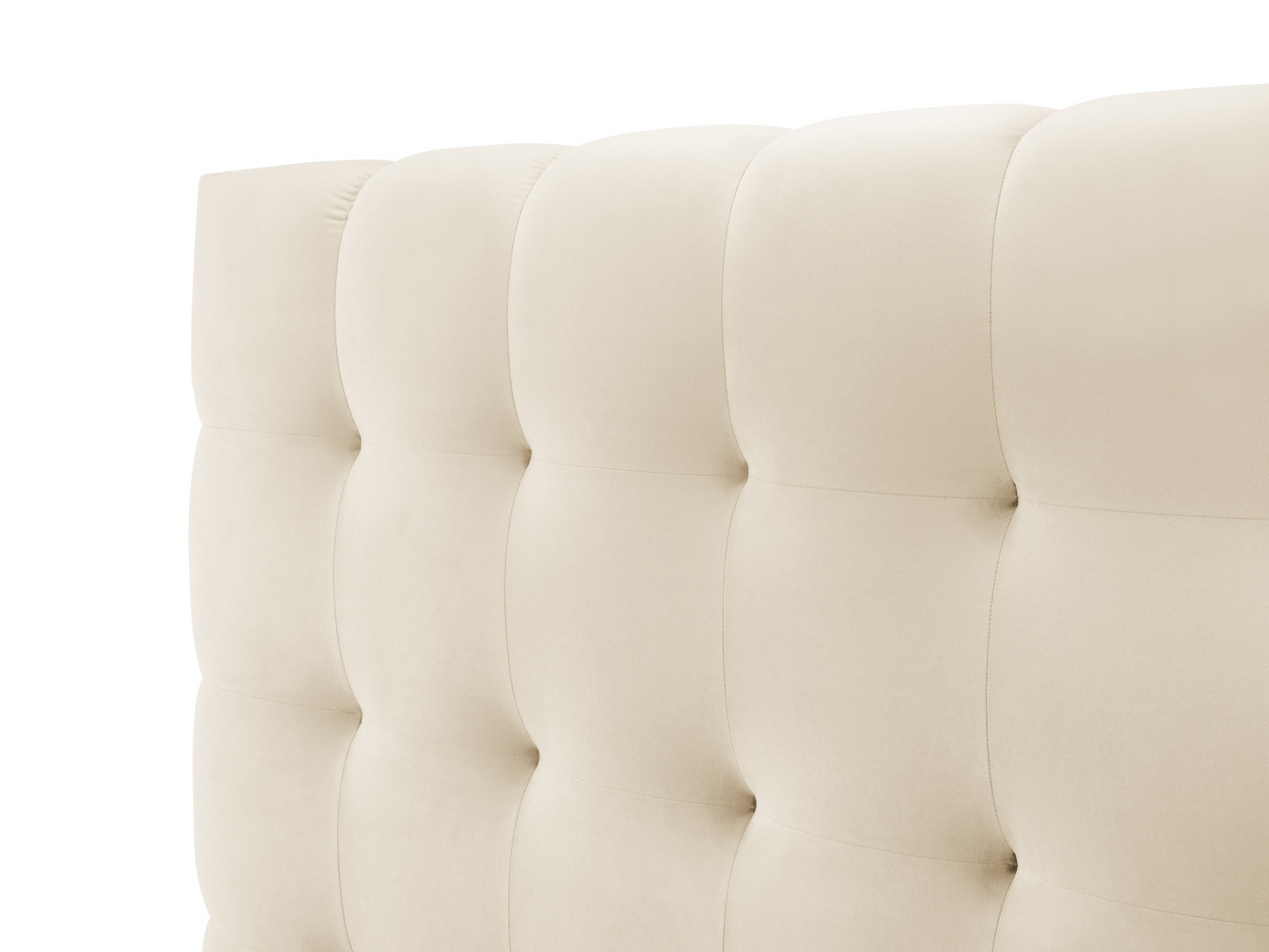 Cosmopolitan Design sammetssäng med förvaring och sänggavel, "Bali", 185 × 230 × 125 cm, Bluvel, svarta plastben