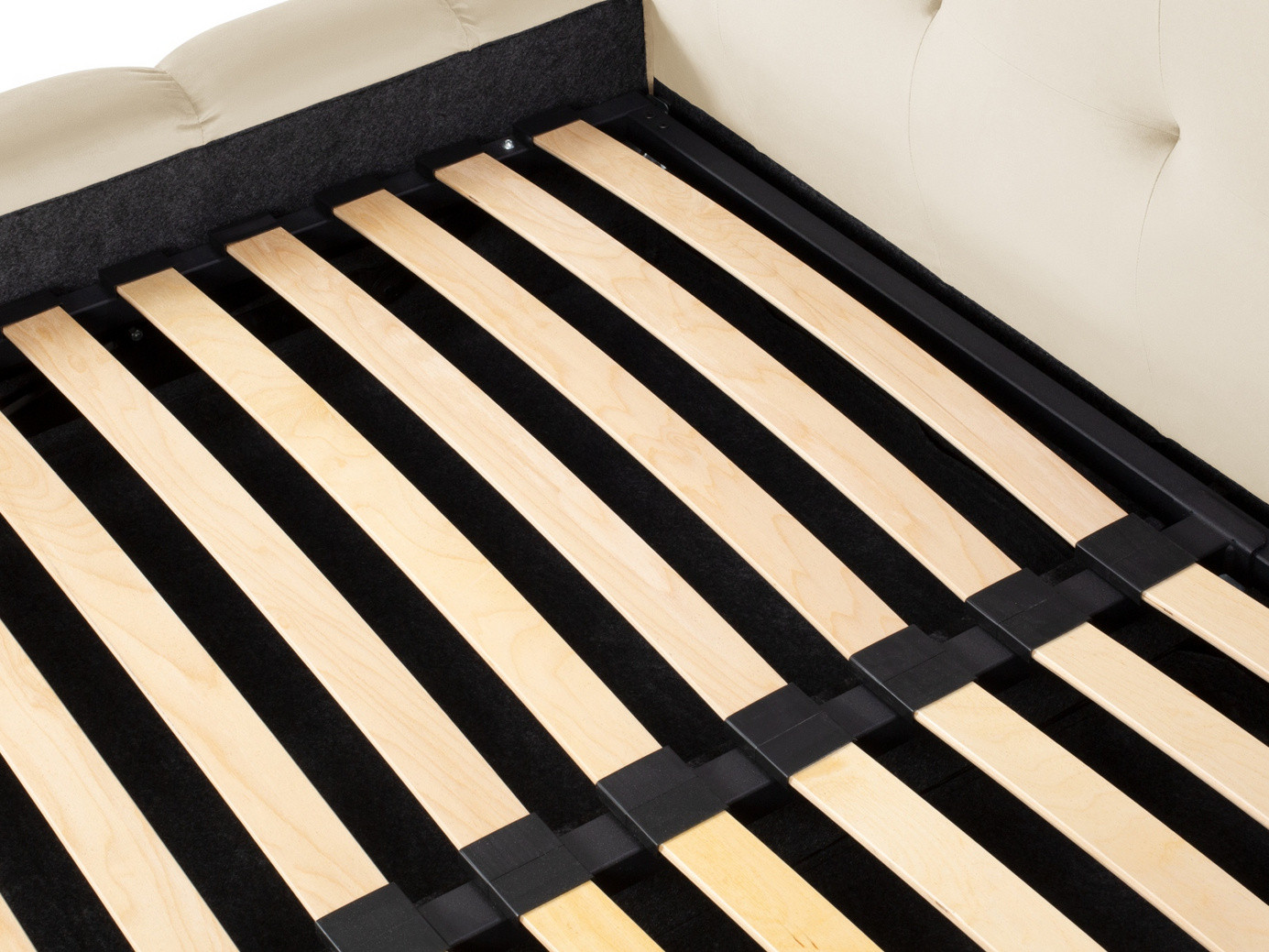 Cosmopolitan Design sammetssäng med förvaring och dubbel sänggavel, "Bali", 300 × 230 × 100 cm, Bluvel, svarta plastben