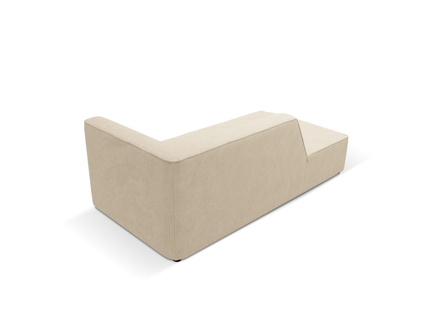 Cosmopolitan Design vänstervänd schäslong, "Siena", 1-sits, 93 × 181 × 69 cm, Scala, svarta plastben