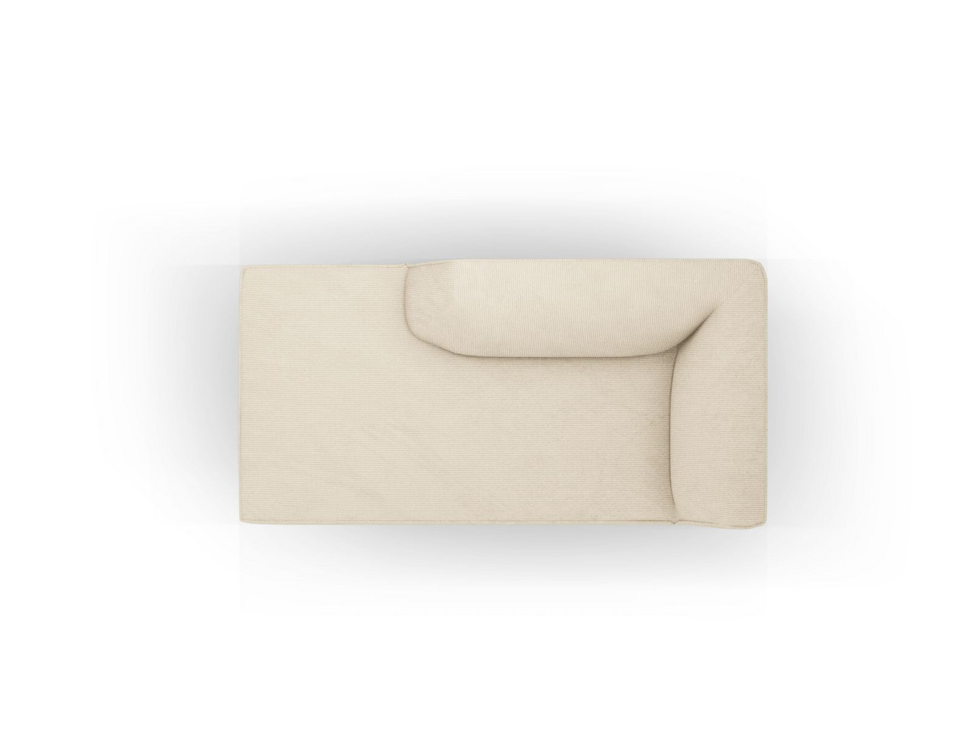 Cosmopolitan Design vänstervänd schäslong, "Siena", 1-sits, 93 × 181 × 69 cm, Scala, svarta plastben