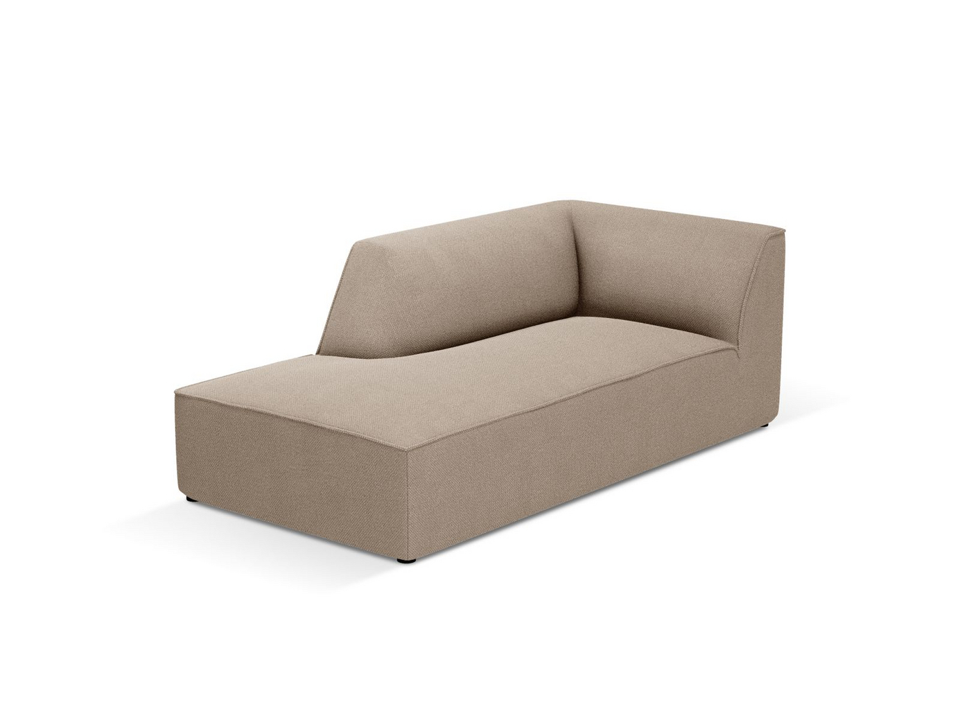 Cosmopolitan Design vänstervänd schäslong, "Siena", 1-sits, 93 × 181 × 69 cm, Ottawa, svarta plastben