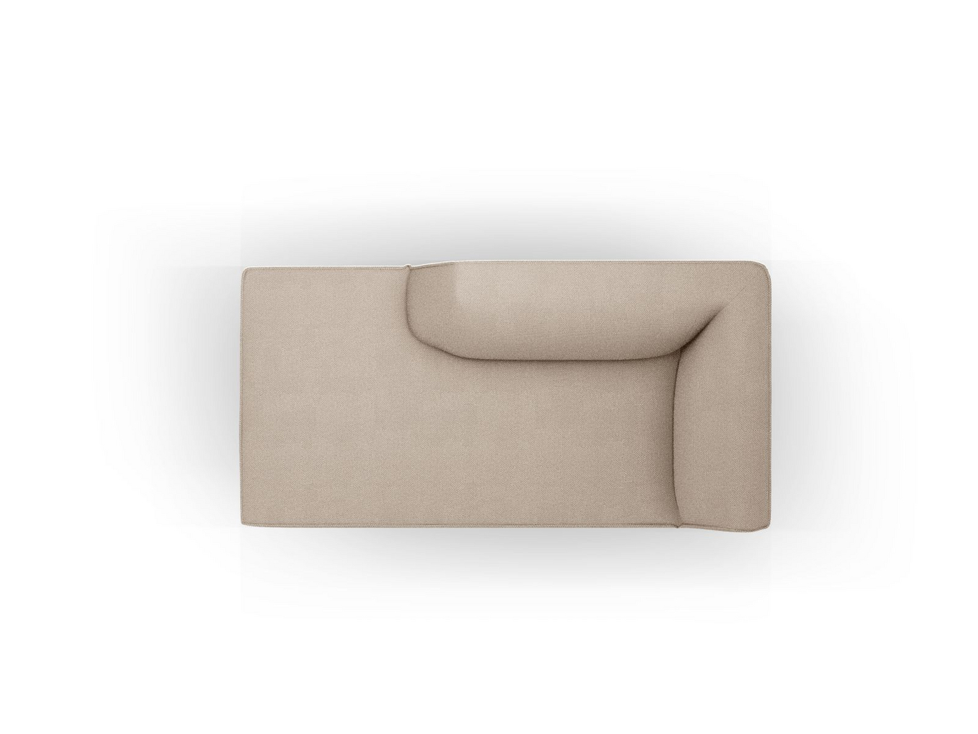 Cosmopolitan Design vänstervänd schäslong, "Siena", 1-sits, 93 × 181 × 69 cm, Ottawa, svarta plastben