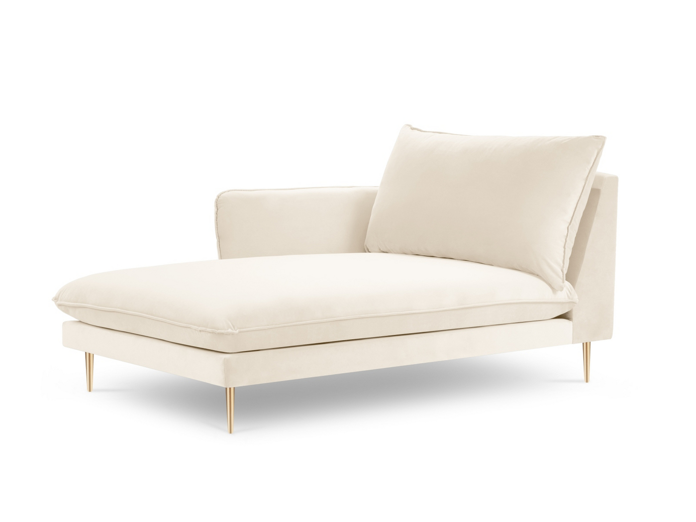 Cosmopolitan Design vänstervänd sammetsschäslong, 