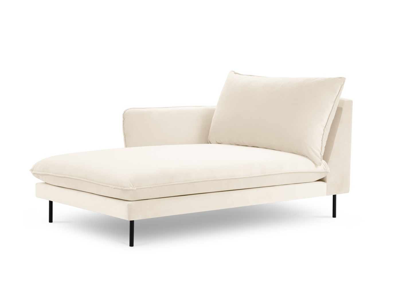 Cosmopolitan Design vänstervänd sammetsschäslong, 
