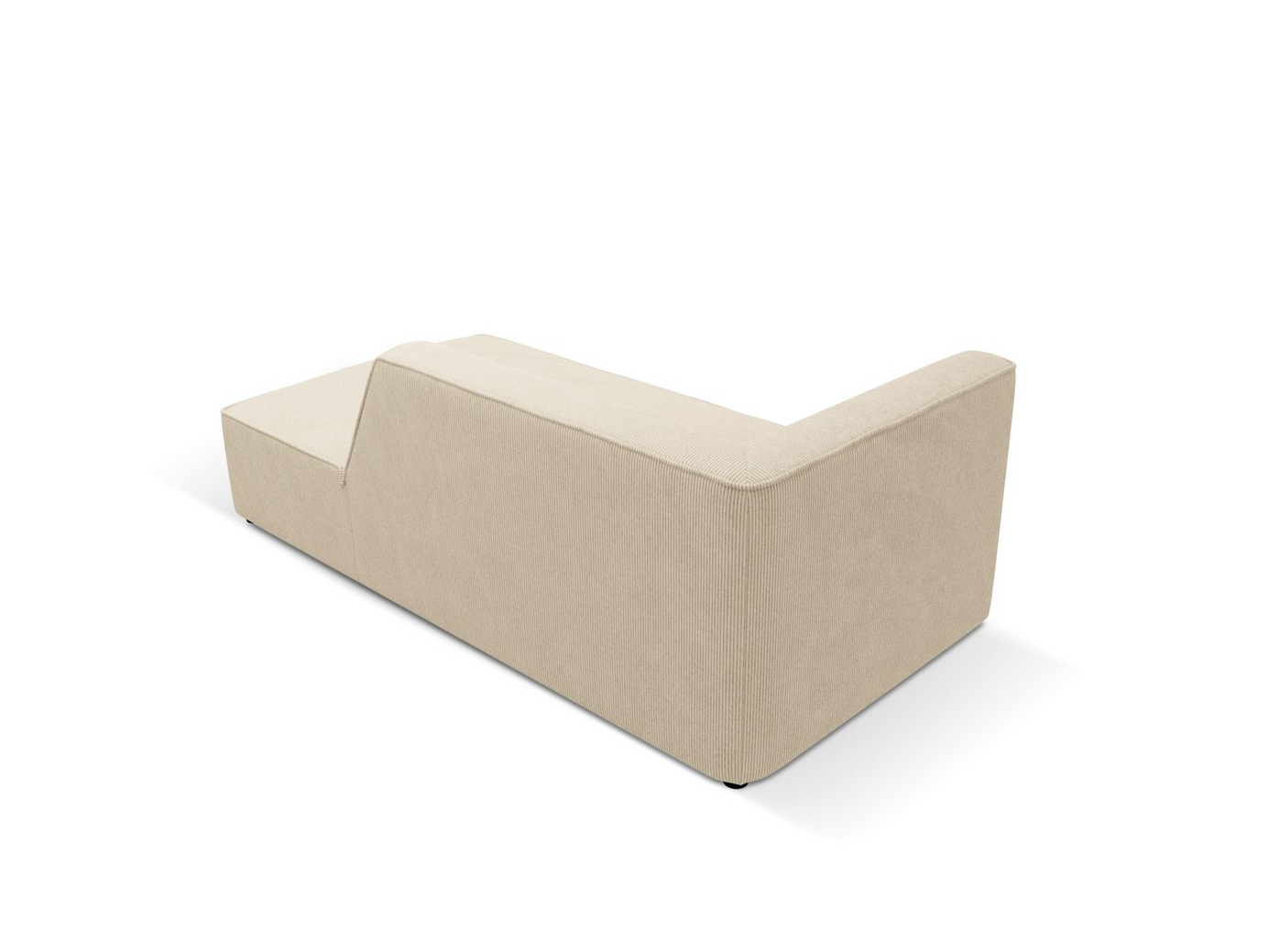 Cosmopolitan Design högervänd schäslong, "Siena", 1-sits, 93 × 181 × 69 cm, Scala, svarta plastben
