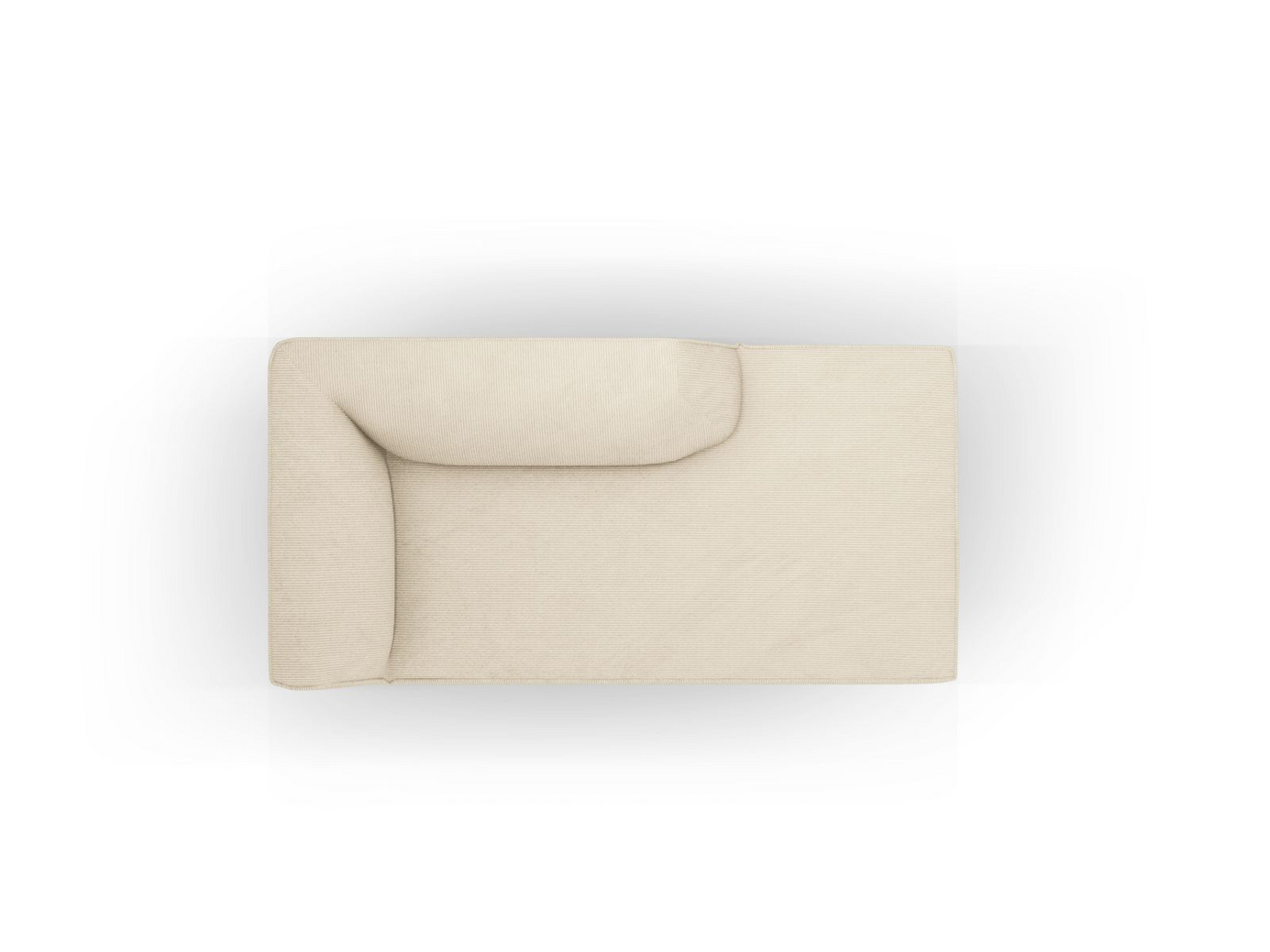 Cosmopolitan Design högervänd schäslong, "Siena", 1-sits, 93 × 181 × 69 cm, Scala, svarta plastben