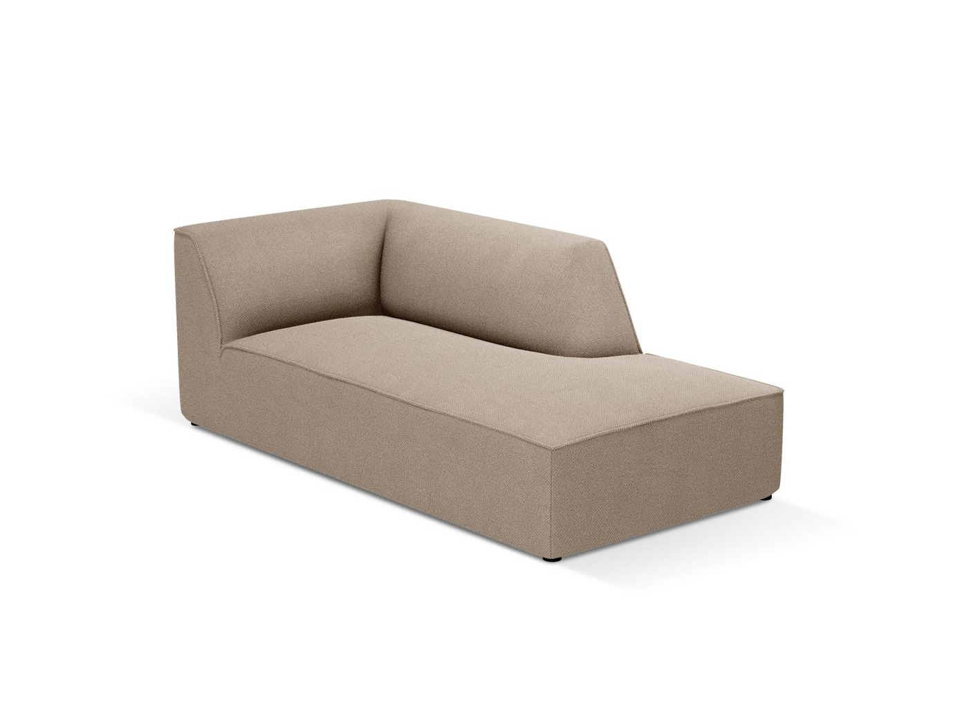 Cosmopolitan Design högervänd schäslong, "Siena", 1-sits, 93 × 181 × 69 cm, Ottawa, svarta plastben