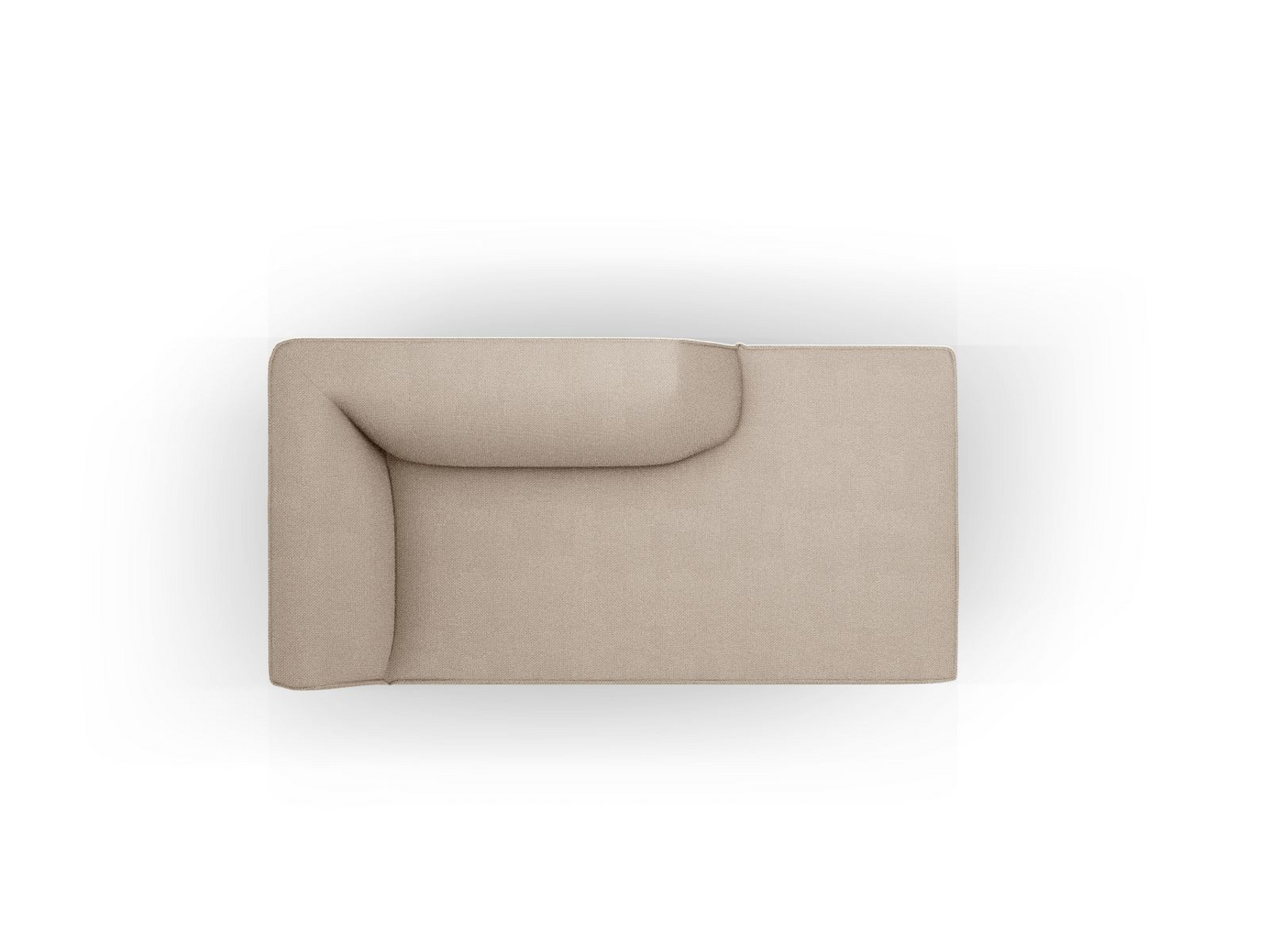 Cosmopolitan Design högervänd schäslong, "Siena", 1-sits, 93 × 181 × 69 cm, Ottawa, svarta plastben