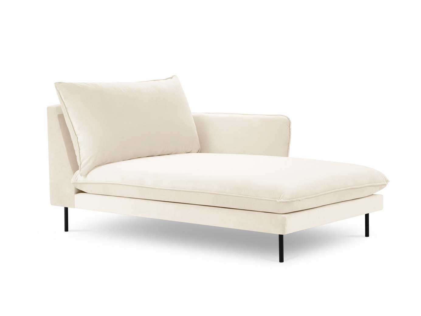 Cosmopolitan Design högervänd sammetsschäslong, 