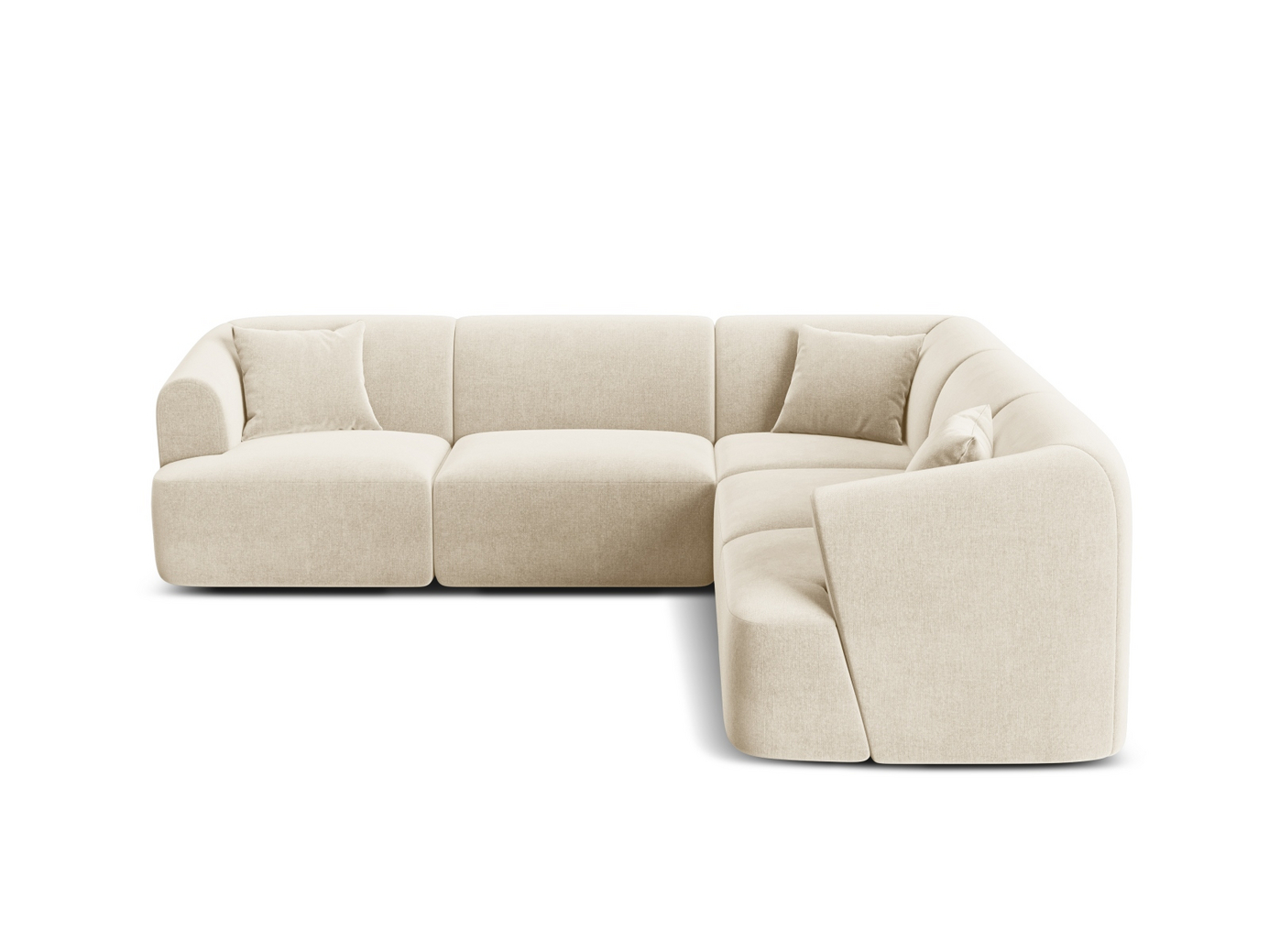 Cosmopolitan Design symmetrisk sammetsmodulhörnsoffa, 