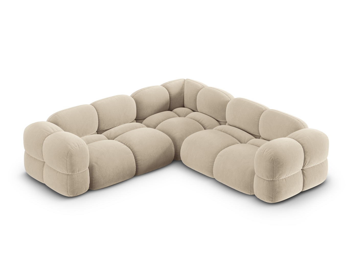 Cosmopolitan Design symmetrisk sammetshörnsoffa, 