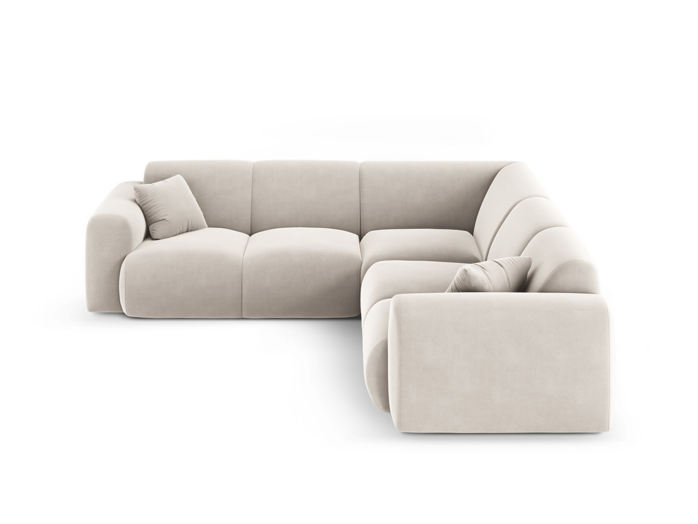 Cosmopolitan Design symmetrisk sammetshörnsoffa, 