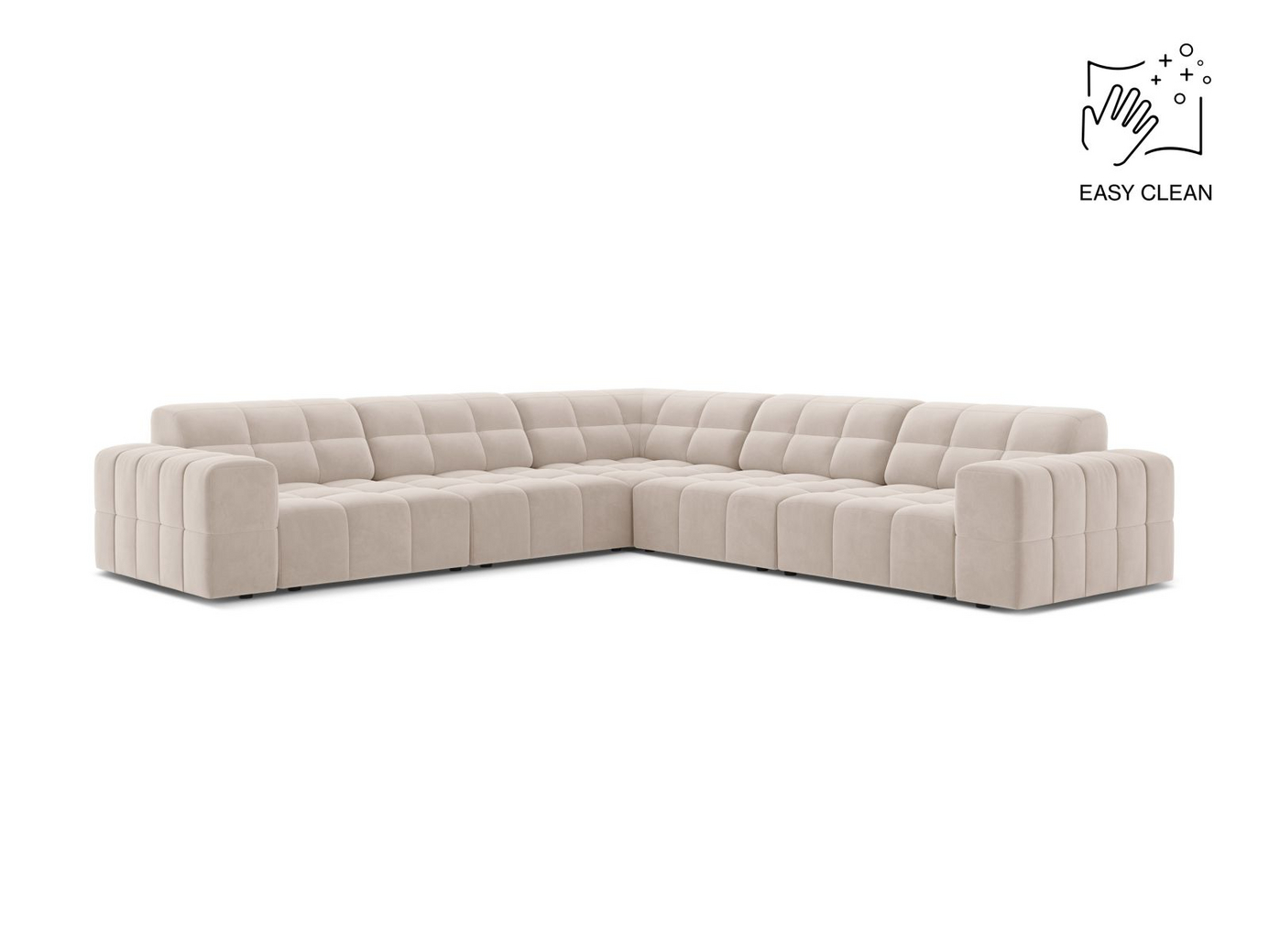 Cosmopolitan Design symmetrisk sammetshörnsoffa, 