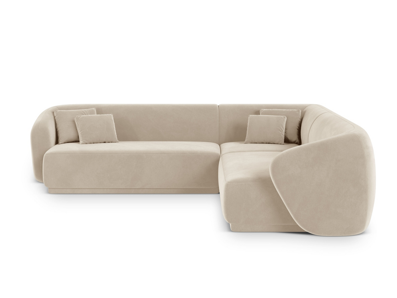 Cosmopolitan Design symmetrisk sammetshörnsoffa, 