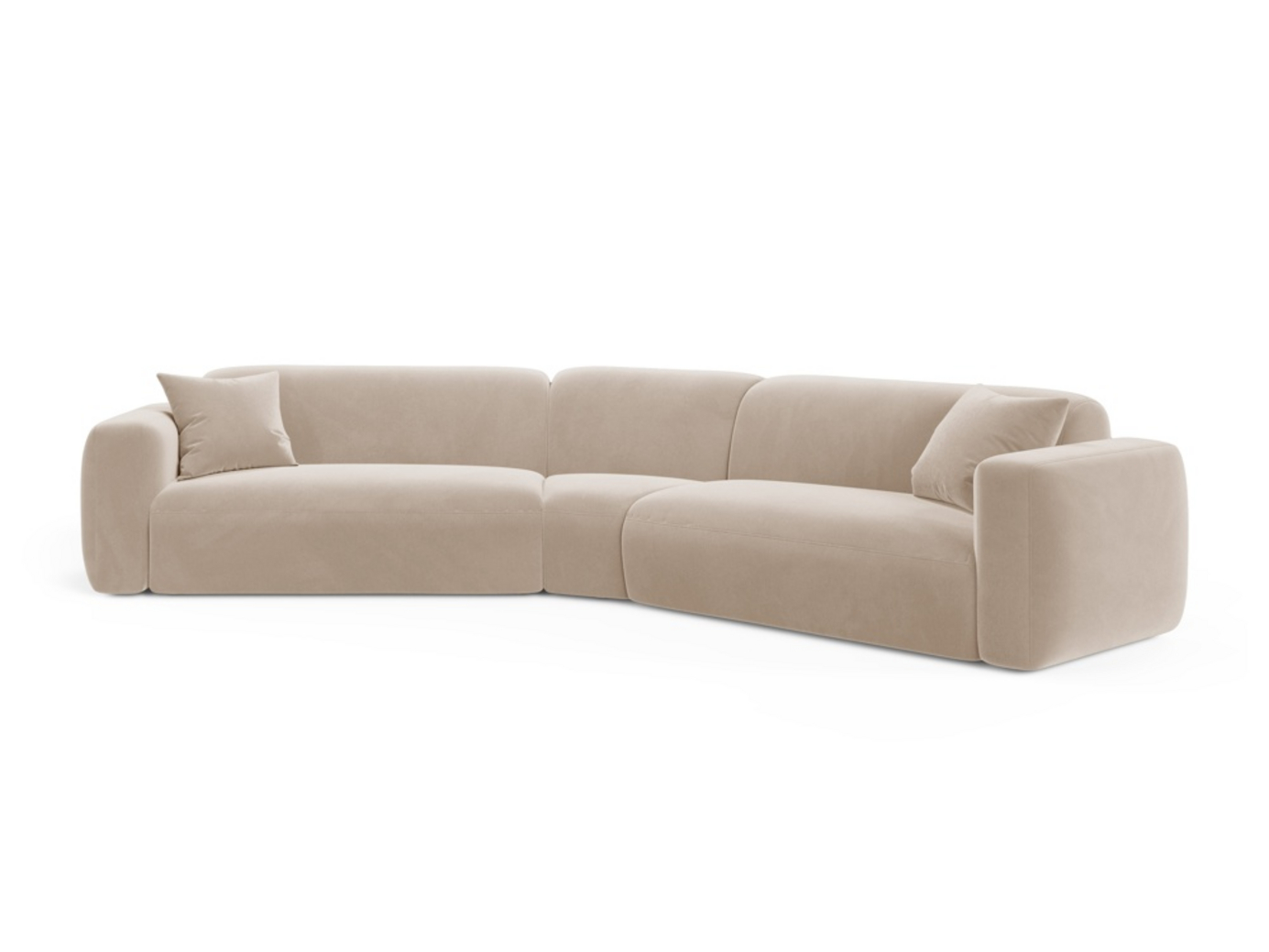 Cosmopolitan Design symmetrisk sammetsmodulhörnsoffa, 