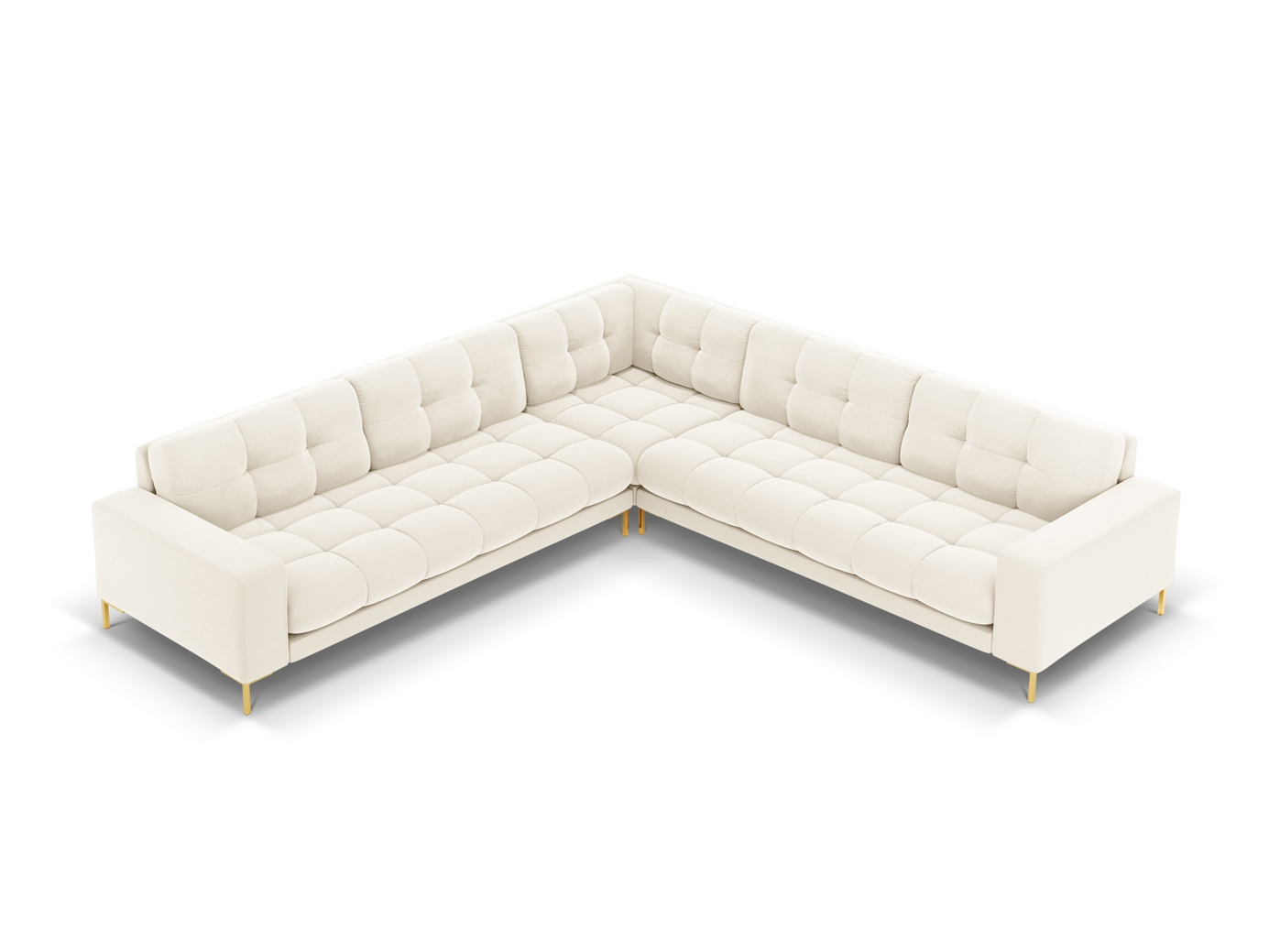 Cosmopolitan Design symmetrisk sammetshörnsoffa, 
