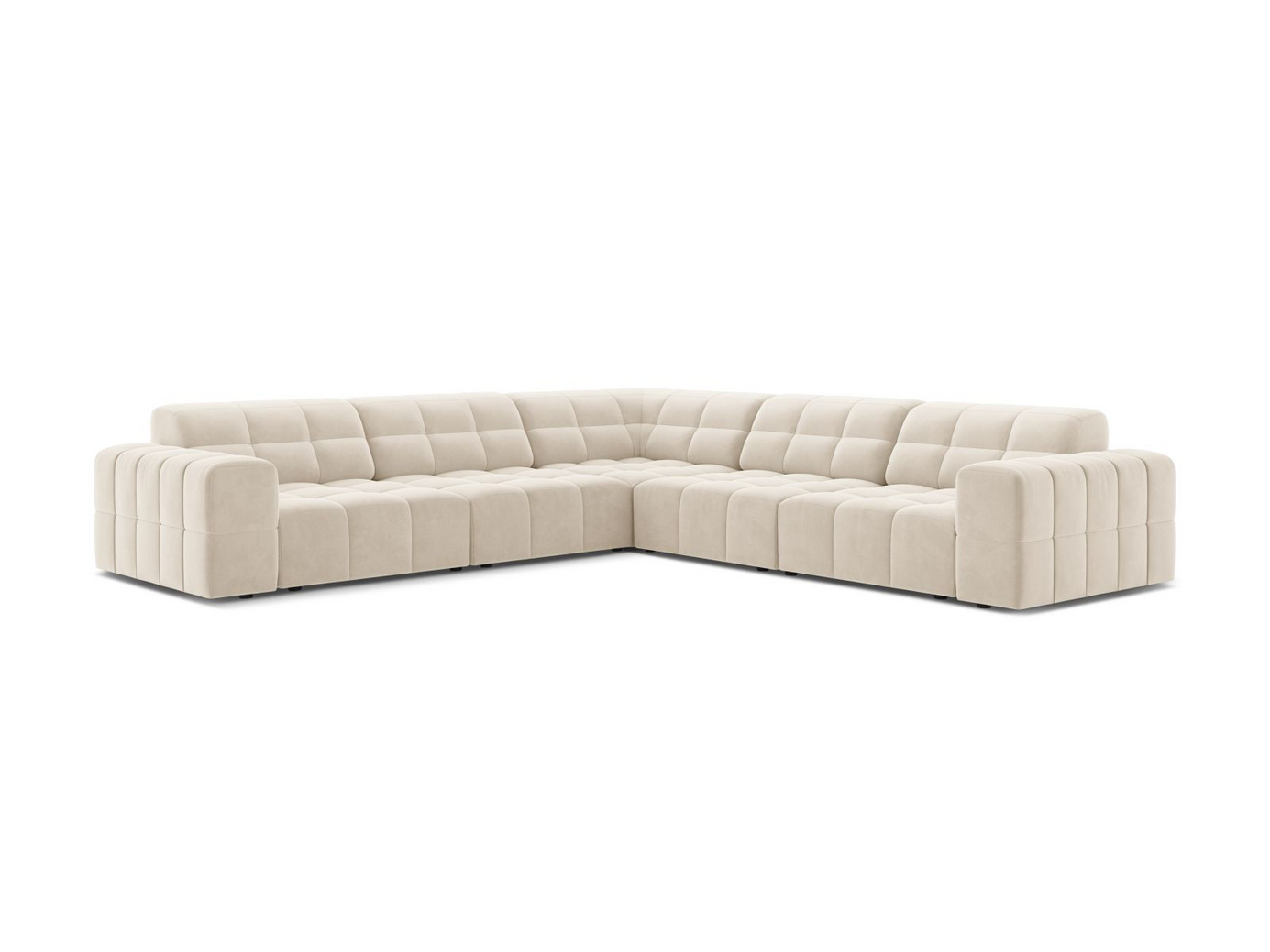 Cosmopolitan Design symmetrisk sammetshörnsoffa, 