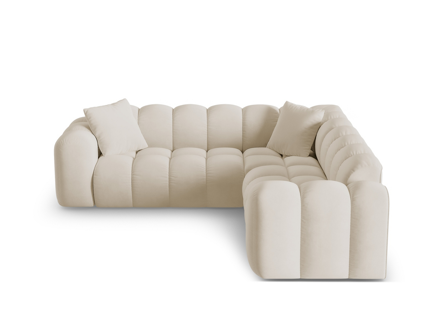 Cosmopolitan Design symmetrisk sammetshörnsoffa, 