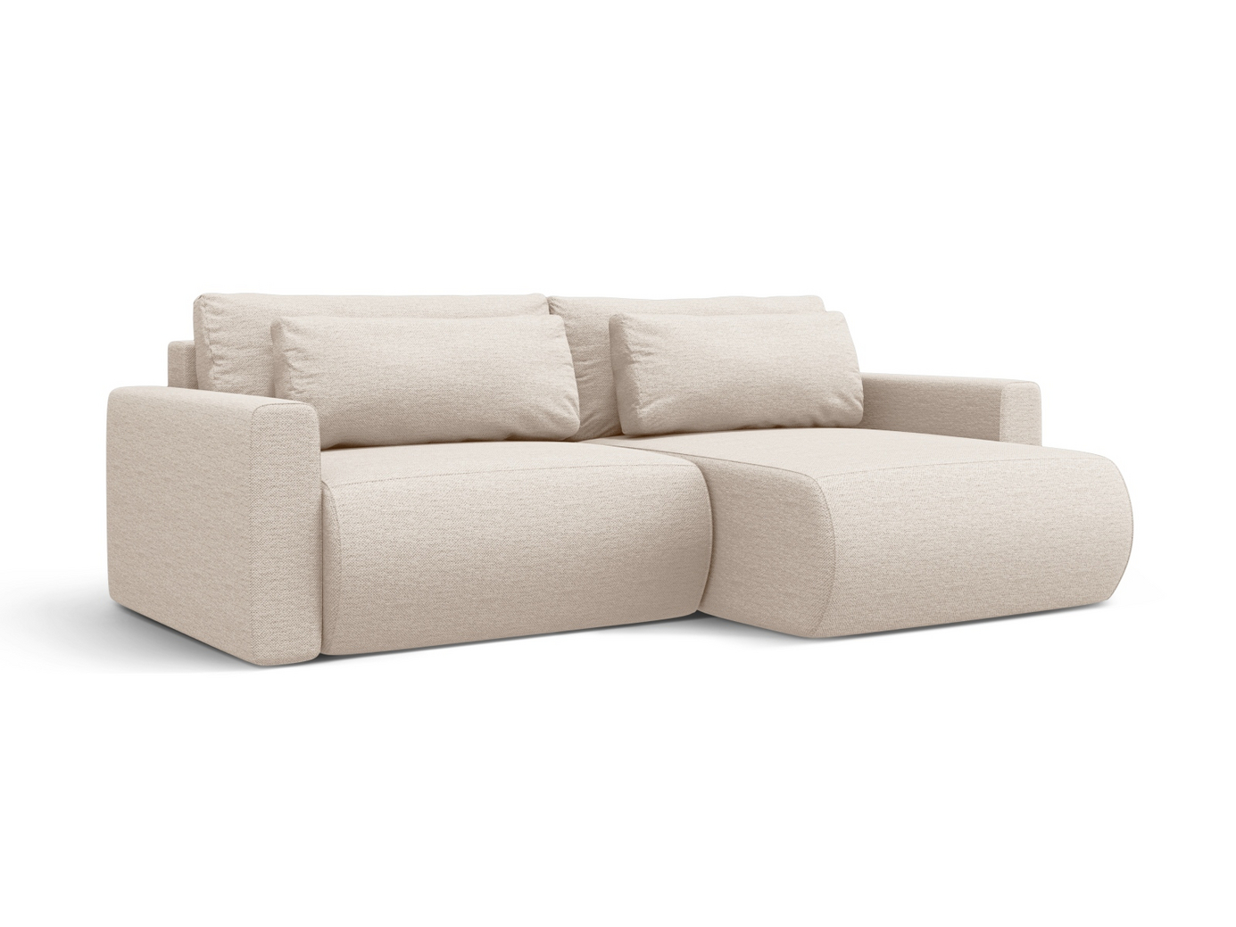 Cosmopolitan Design vändbar hörnbäddsoffa med förvaring, "Belfast", 3-sits, 240 × 149 × 84 cm, Heritage, svarta plastben