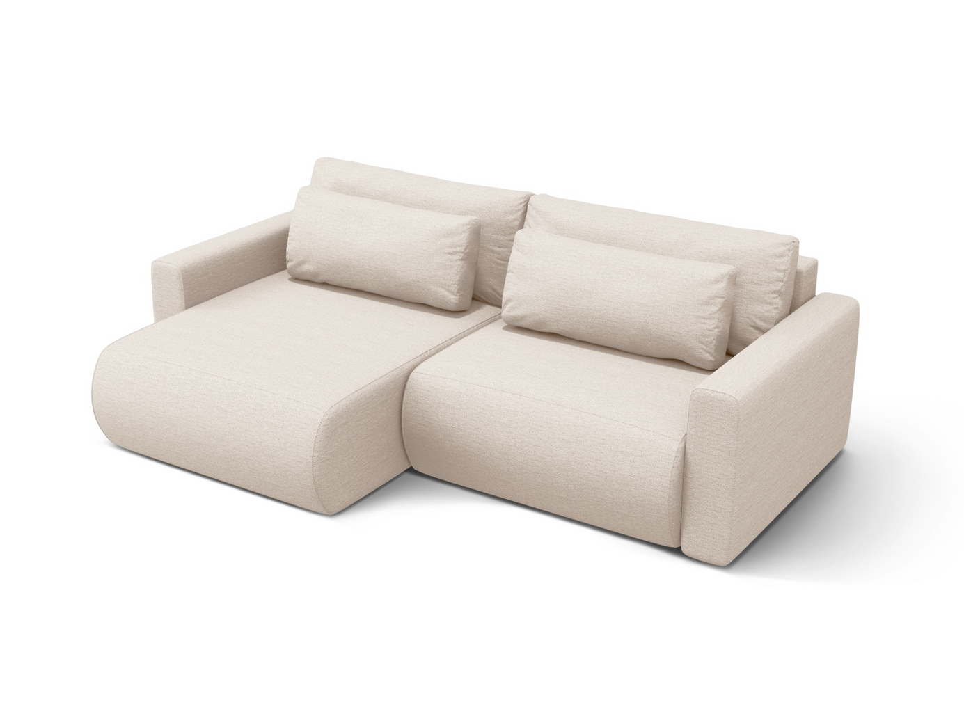 Cosmopolitan Design vändbar hörnbäddsoffa med förvaring, "Belfast", 3-sits, 240 × 149 × 84 cm, Heritage, svarta plastben