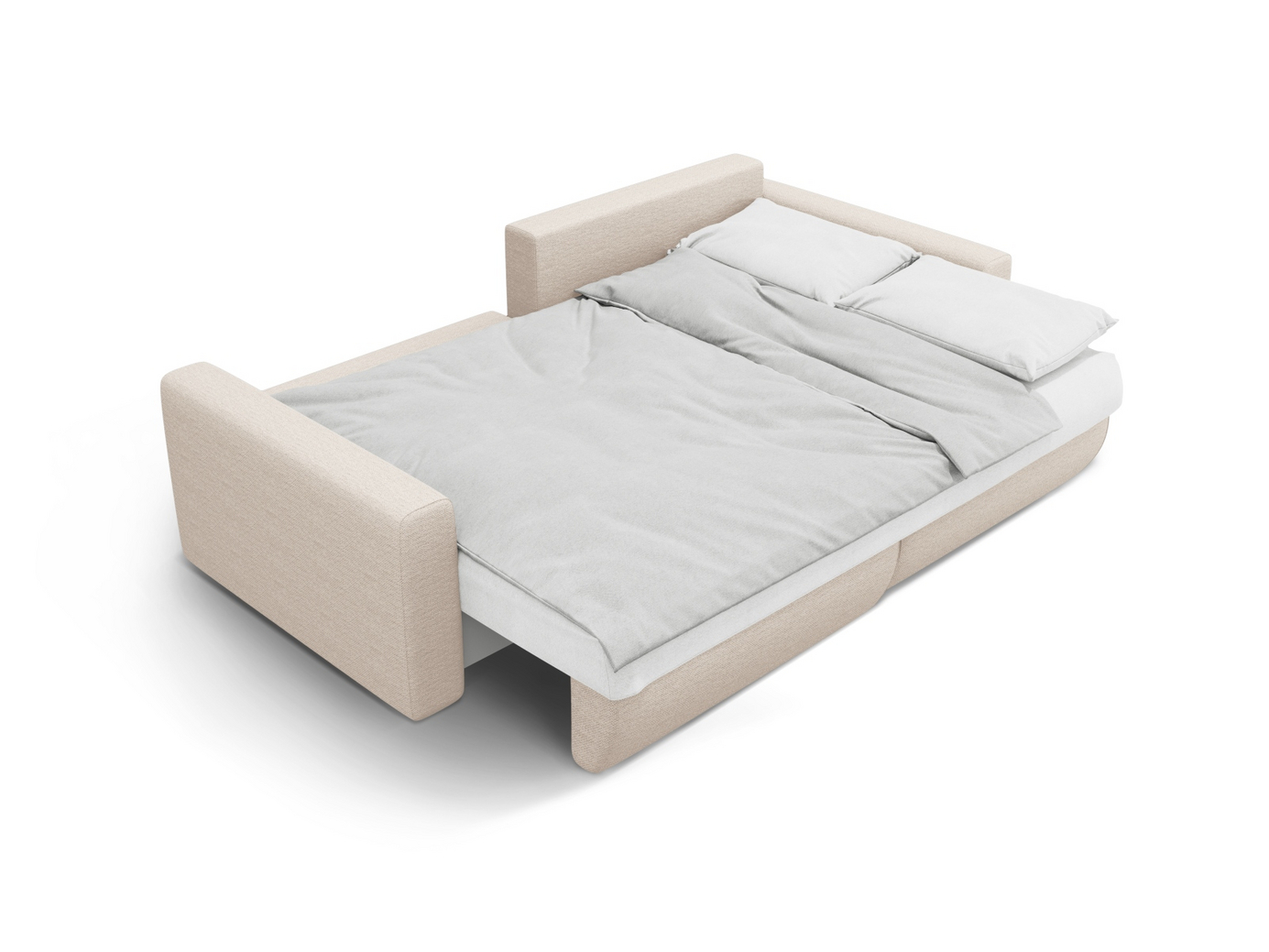 Cosmopolitan Design vändbar hörnbäddsoffa med förvaring, "Belfast", 3-sits, 240 × 149 × 84 cm, Heritage, svarta plastben