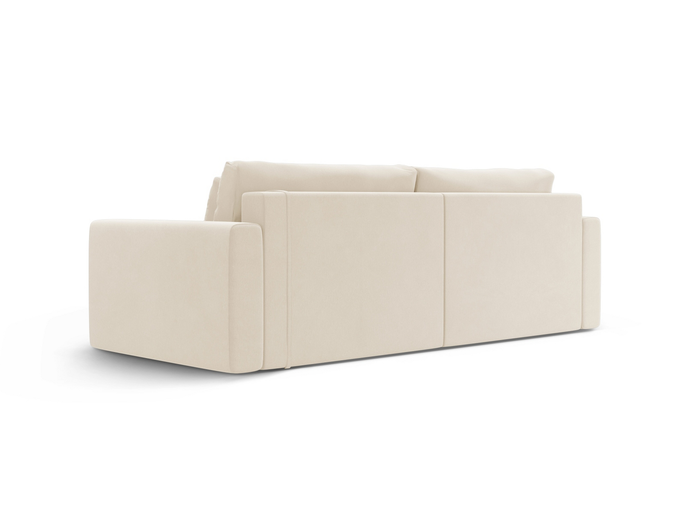 Cosmopolitan Design vändbar sammetshörnbäddsoffa med förvaring, "Belfast", 3-sits, 240 × 149 × 84 cm, Magic Velvet, svarta plastben