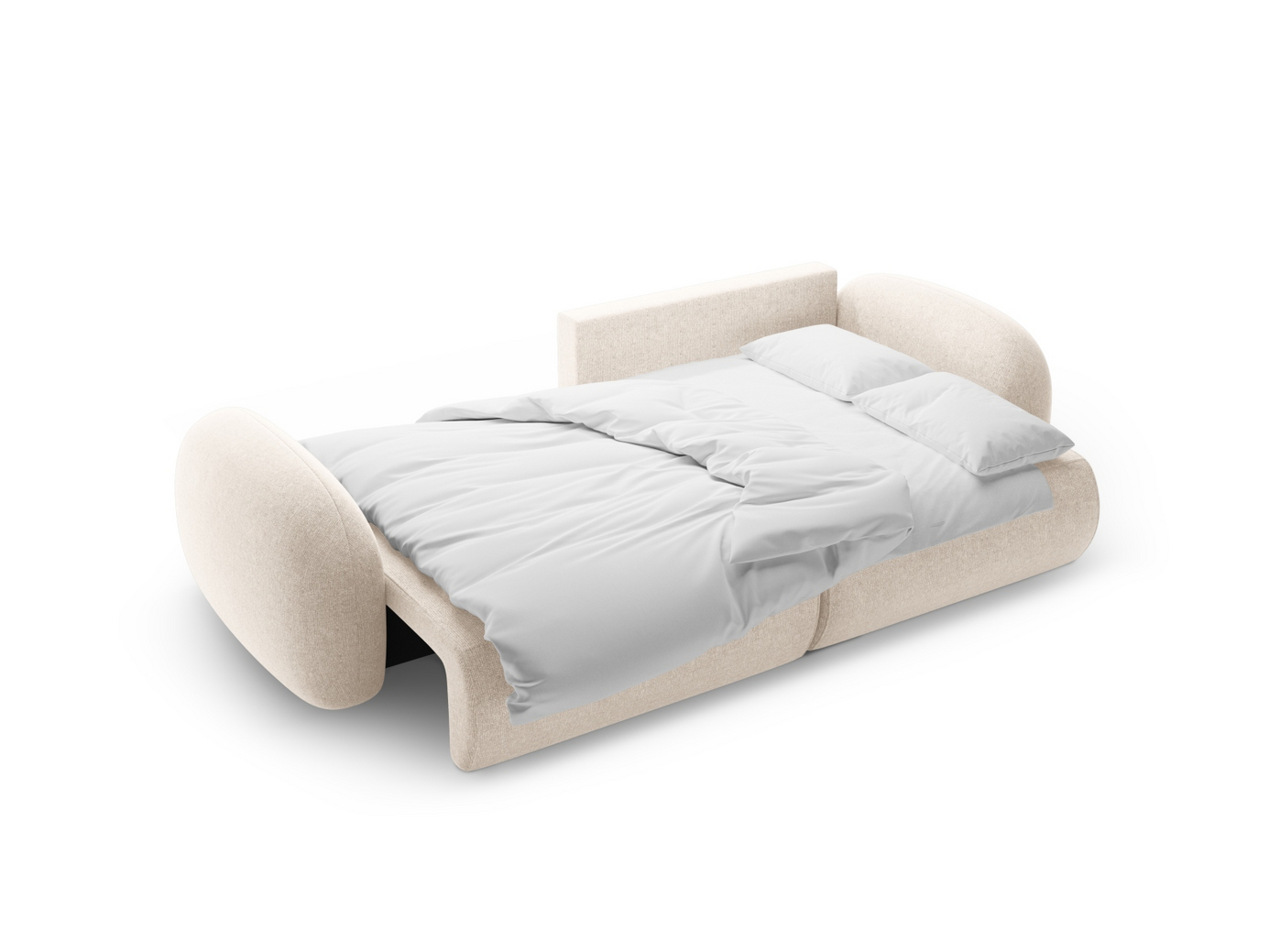 Cosmopolitan Design vändbar hörnbäddsoffa med förvaring, "Tonale", 4-sits, 262 × 149 × 88 cm, Eden 10, svarta plastben