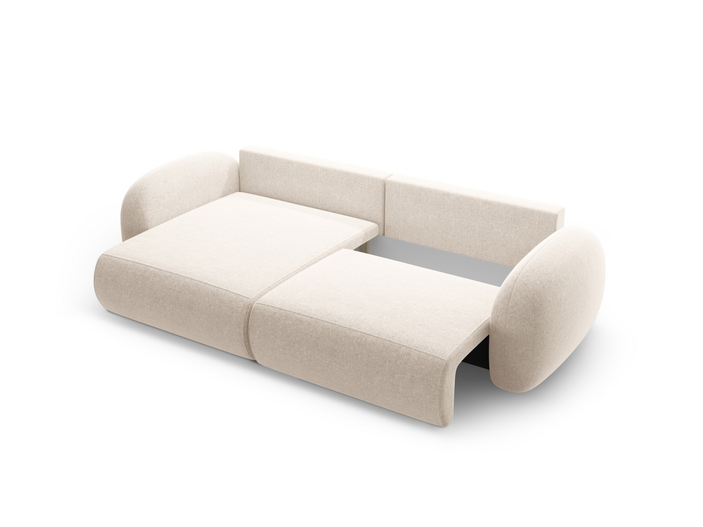 Cosmopolitan Design vändbar hörnbäddsoffa med förvaring, "Tonale", 4-sits, 262 × 149 × 88 cm, Eden 10, svarta plastben