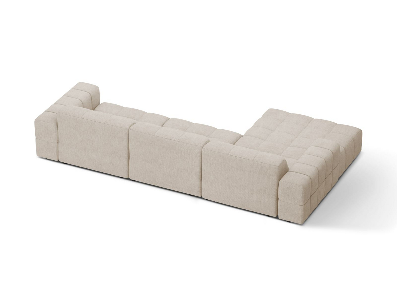 Cosmopolitan Design vänstervänd hörnsoffa, "Chicago", 4-sits, 294 × 167 × 78 cm, Eden 10, svarta plastben