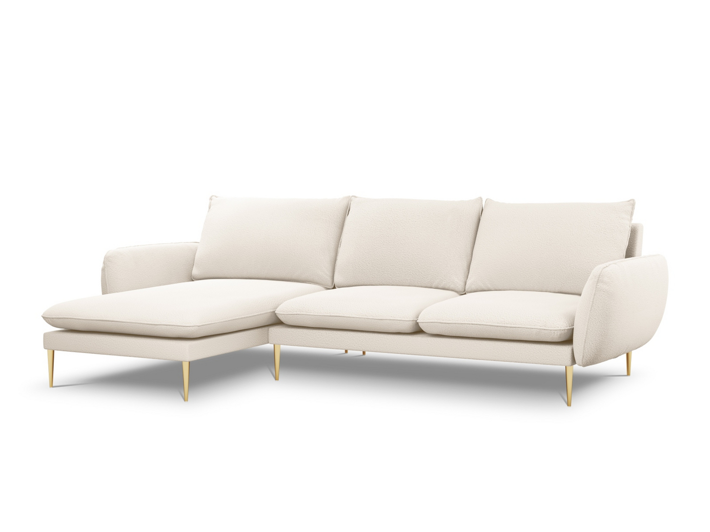 Cosmopolitan Design vänstervänd boucléhörnsoffa, 