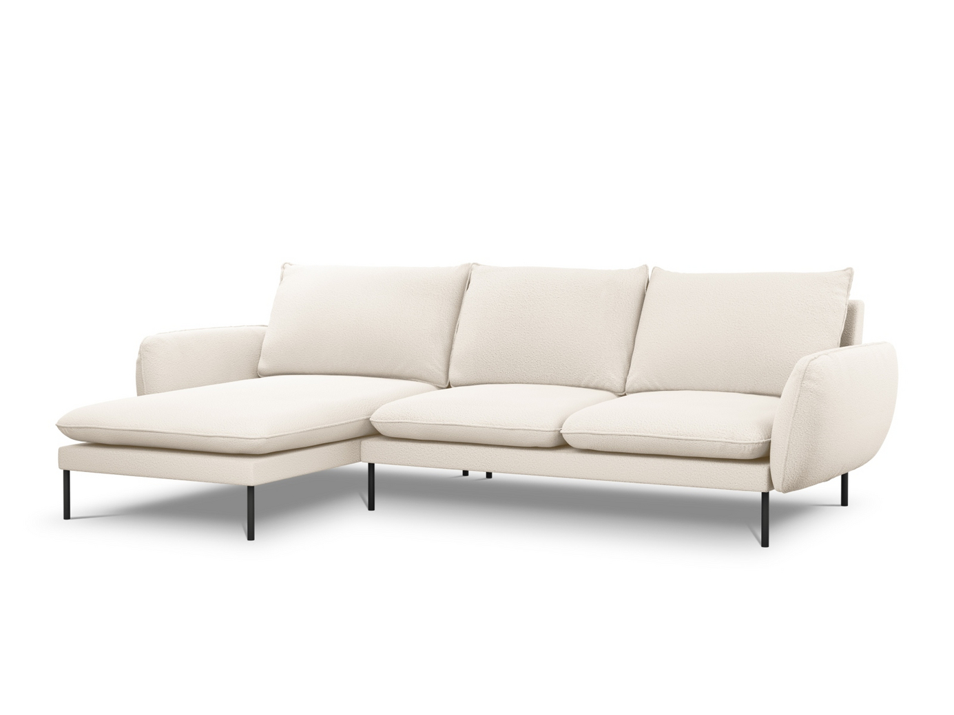 Cosmopolitan Design vänstervänd boucléhörnsoffa, 