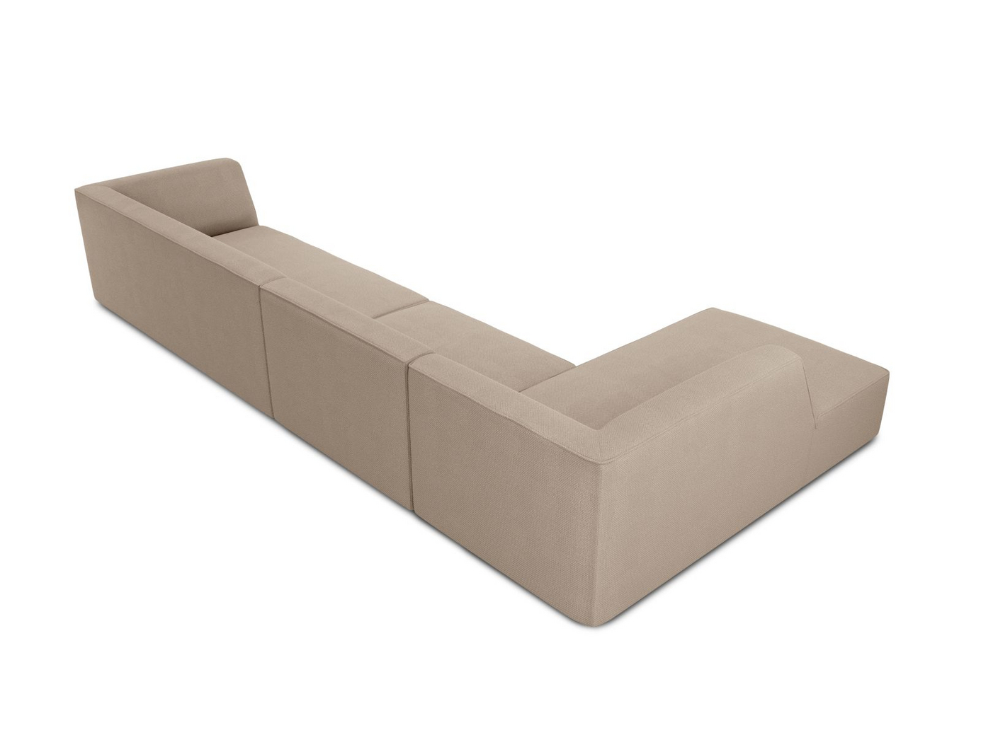 Cosmopolitan Design vänstervänd modulhörnsoffa, "Siena", 5-sits, 366 × 180 × 69 cm, Ottawa, svarta plastben
