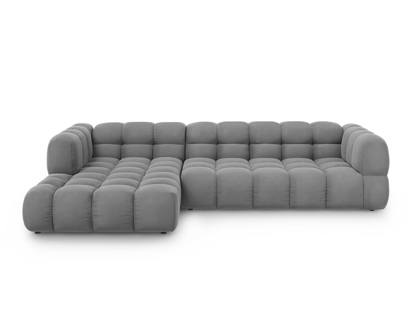 Cosmopolitan Design vänstervänd sammetsmodulhörnsoffa, 