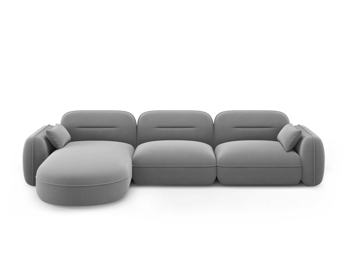 Cosmopolitan Design vänstervänd sammetsmodulhörnsoffa, 