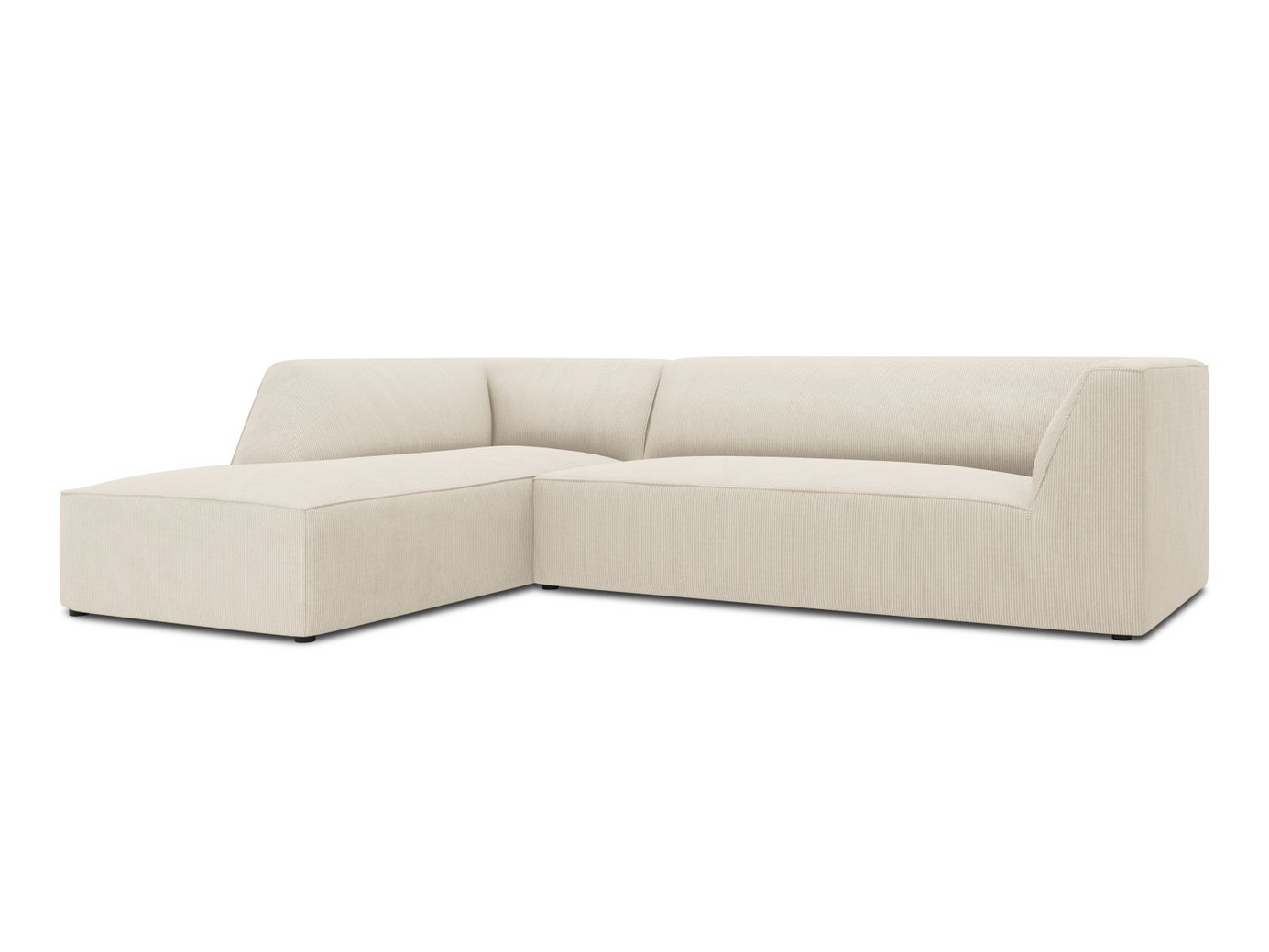Cosmopolitan Design vänstervänd modulhörnsoffa, "Siena", 4-sits, 273 × 180 × 69 cm, Scala, svarta plastben, Variant LC_M_100