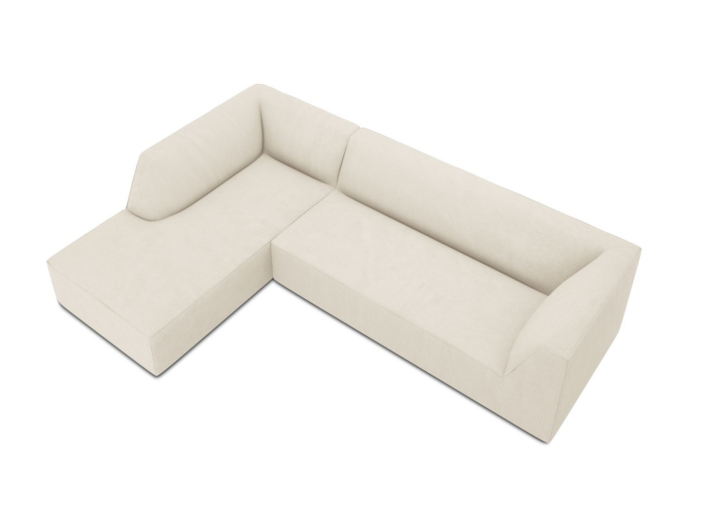 Cosmopolitan Design vänstervänd modulhörnsoffa, "Siena", 4-sits, 273 × 180 × 69 cm, Scala, svarta plastben, Variant LC_M_100