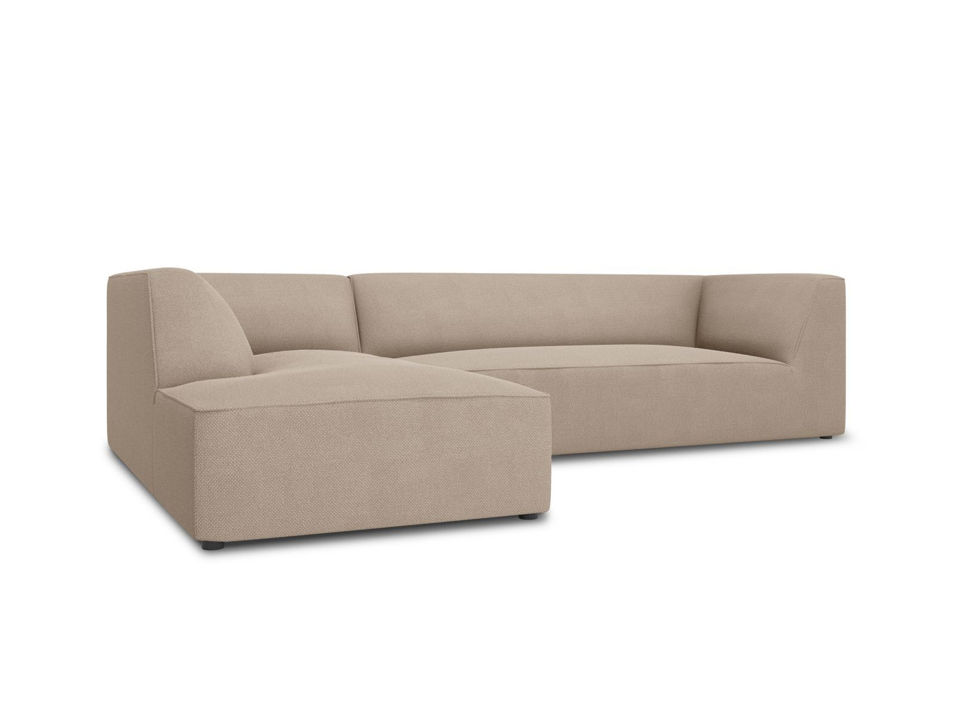 Cosmopolitan Design vänstervänd modulhörnsoffa, "Siena", 4-sits, 273 × 180 × 69 cm, Ottawa, svarta plastben, Variant LC_M_137