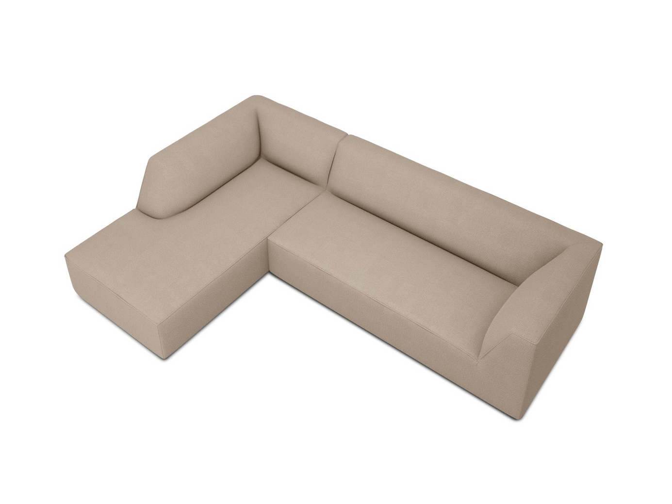Cosmopolitan Design vänstervänd modulhörnsoffa, "Siena", 4-sits, 273 × 180 × 69 cm, Ottawa, svarta plastben, Variant LC_M_137