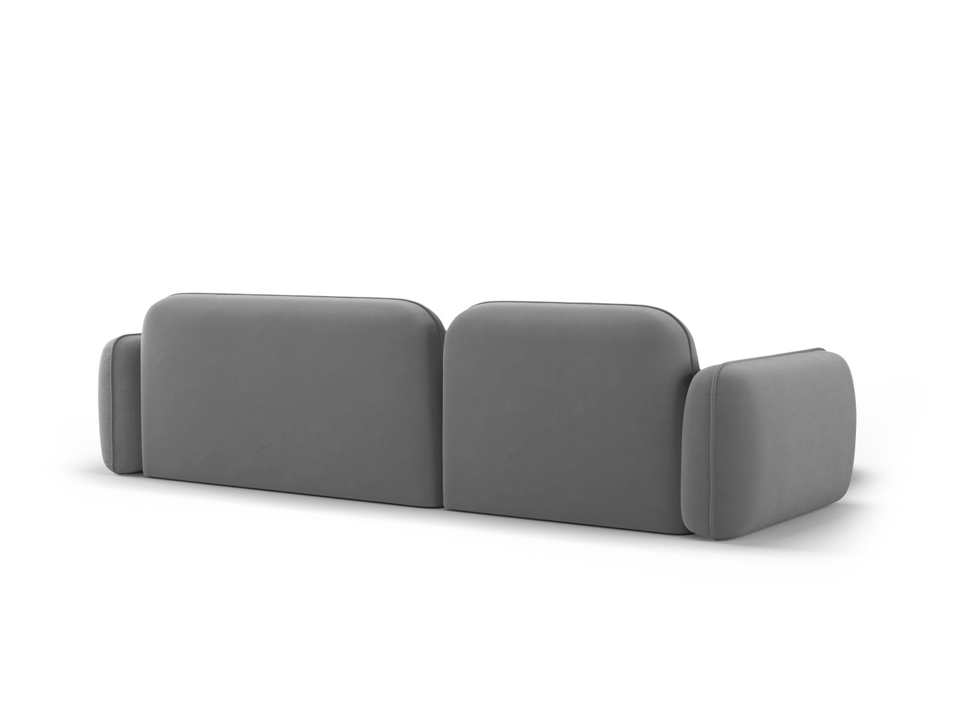 Cosmopolitan Design vänstervänd sammetsmodulhörnsoffa, "Sydney", 4-sits, 275 × 165 × 70 cm, Casino, svarta plastben