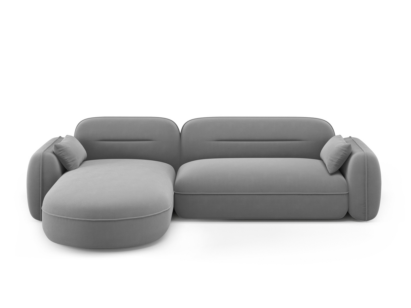 Cosmopolitan Design vänstervänd sammetsmodulhörnsoffa, 