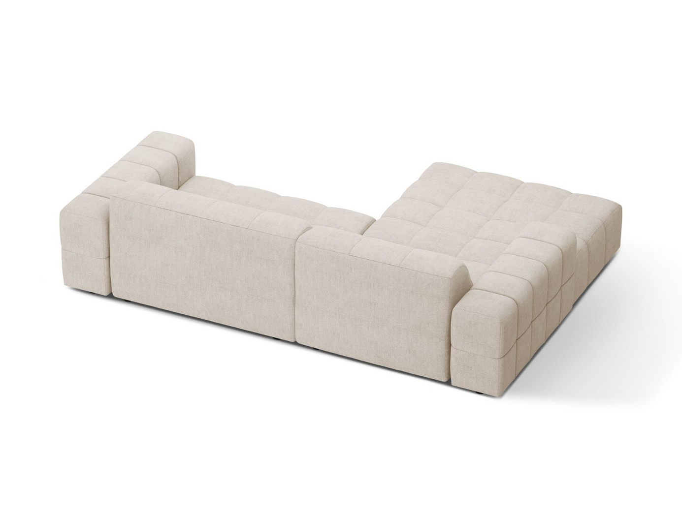 Cosmopolitan Design vänstervänd hörnsoffa, "Chicago", 3-sits, 234 × 167 × 78 cm, Eden 10, svarta plastben