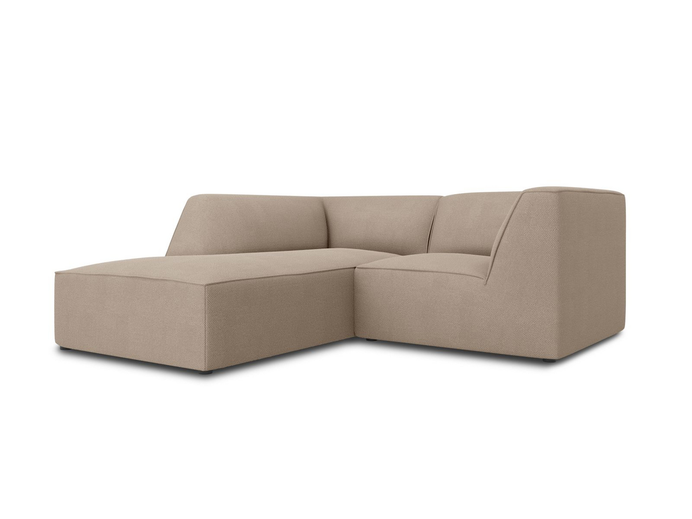 Cosmopolitan Design vänstervänd modulhörnsoffa, "Siena", 3-sits, 186 × 180 × 69 cm, Ottawa, svarta plastben