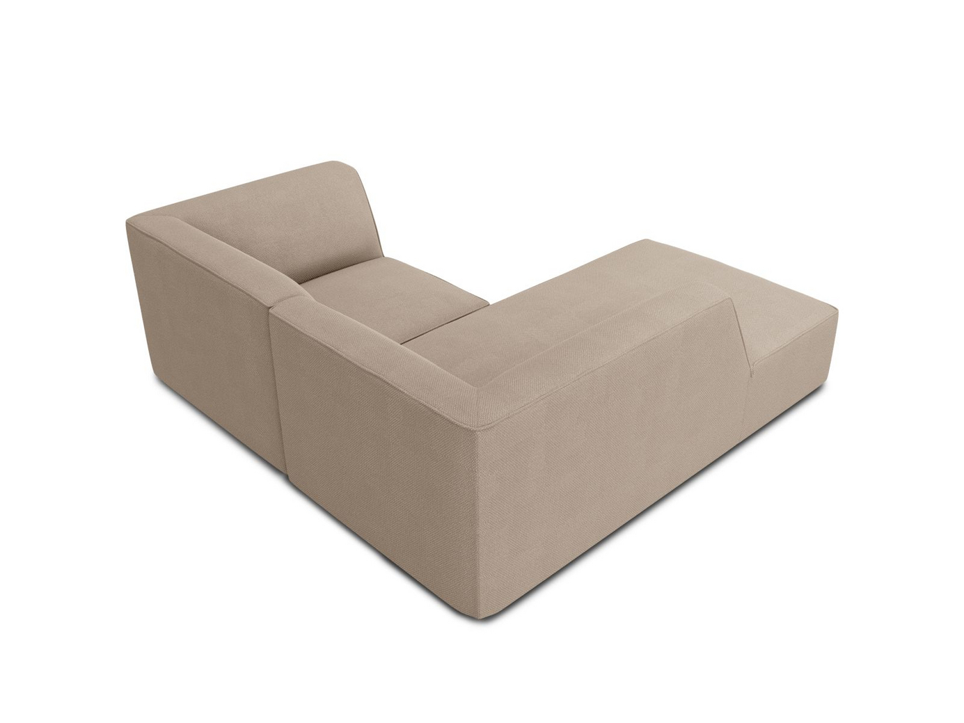 Cosmopolitan Design vänstervänd modulhörnsoffa, "Siena", 3-sits, 186 × 180 × 69 cm, Ottawa, svarta plastben