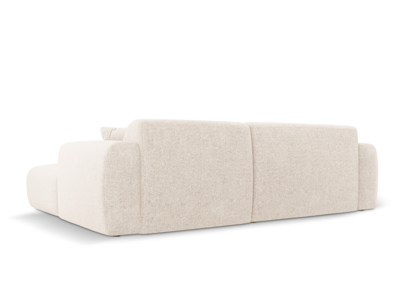 Cosmopolitan Design vänstervänd hörnsoffa, "Nolio", 4-sits, 235 × 170 × 72 cm, Haga, svarta plastben