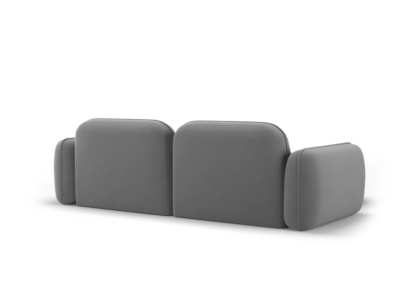 Cosmopolitan Design vänstervänd sammetsmodulhörnsoffa, "Sydney", 3-sits, 230 × 165 × 70 cm, Casino, svarta plastben