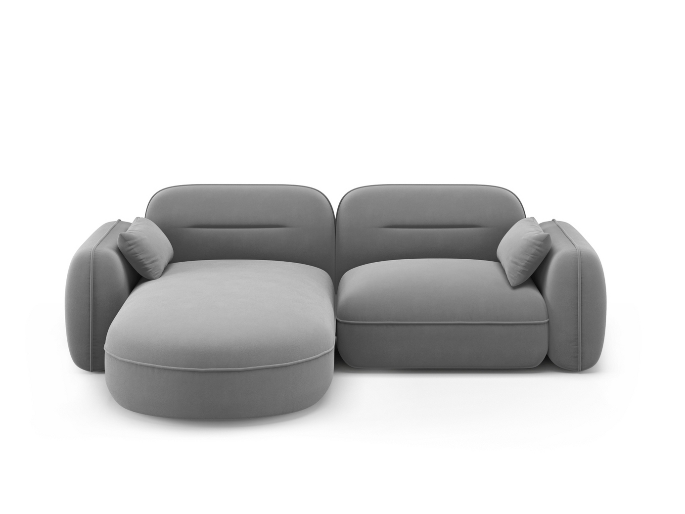 Cosmopolitan Design vänstervänd sammetsmodulhörnsoffa, 