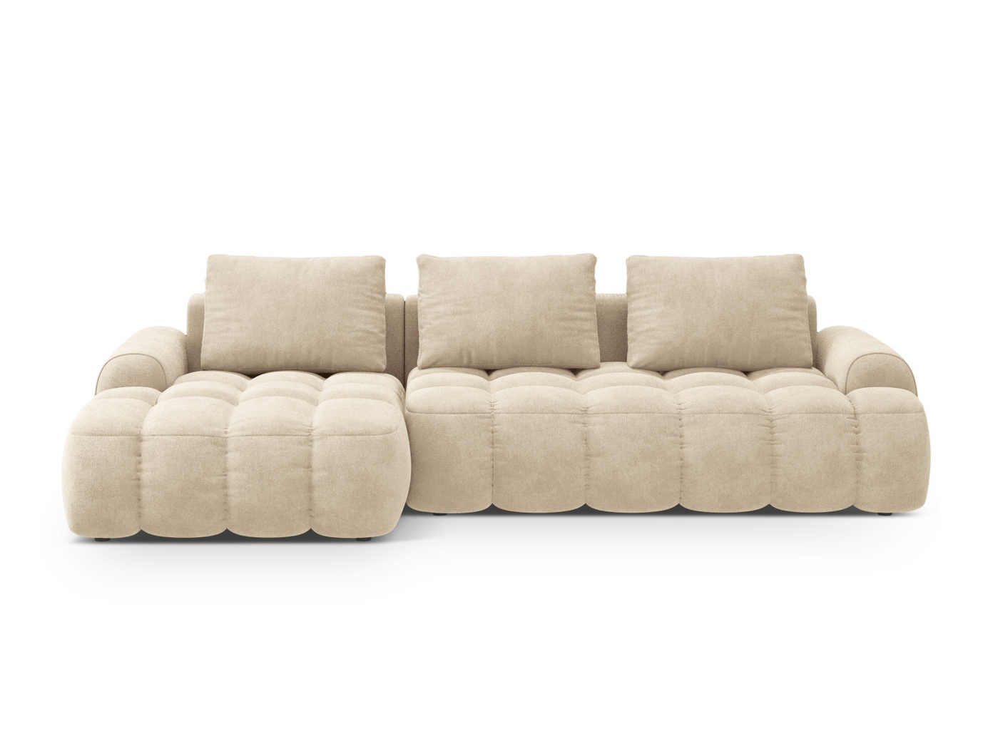 Cosmopolitan Design vänstervänd sammetshörnbäddsoffa med förvaring, 