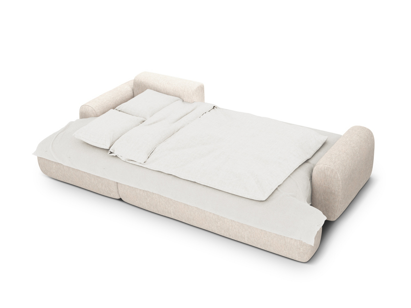 Cosmopolitan Design vänstervänd hörnbäddsoffa med förvaring, "Calma", 3-sits, 275 × 142 × 84 cm, Baltimore, svarta plastben